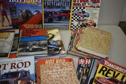 BOX WITH MISC CAR BOOKS/MAGAZINES