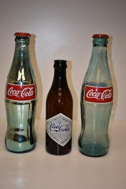 (3) OVERSIZED COCA-COLA BOTTLES, 23 INCHES TALL