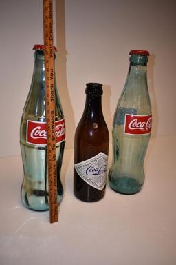 (3) OVERSIZED COCA-COLA BOTTLES, 23 INCHES TALL