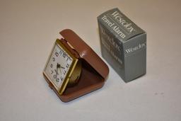 Vintage Westclox Keywound Travel Alarm In box w/ Instructions