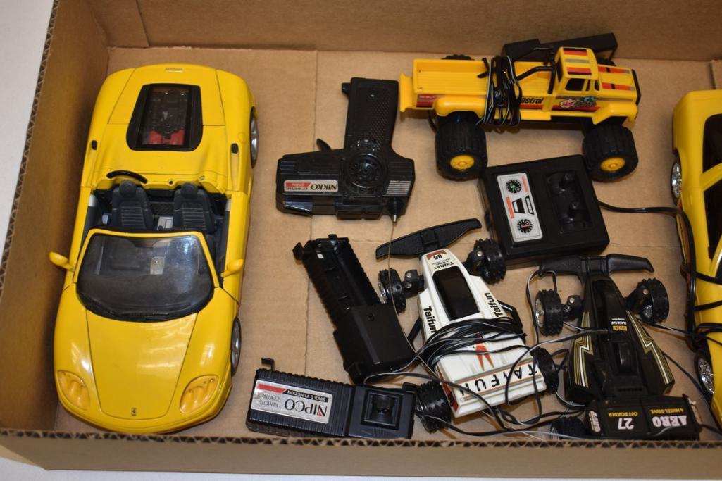 Lot of 5 Vintage RC Remote Control Cars, Camaro, Turbo Vette & More!