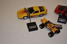 Lot of 5 Vintage RC Remote Control Cars, Camaro, Turbo Vette & More!