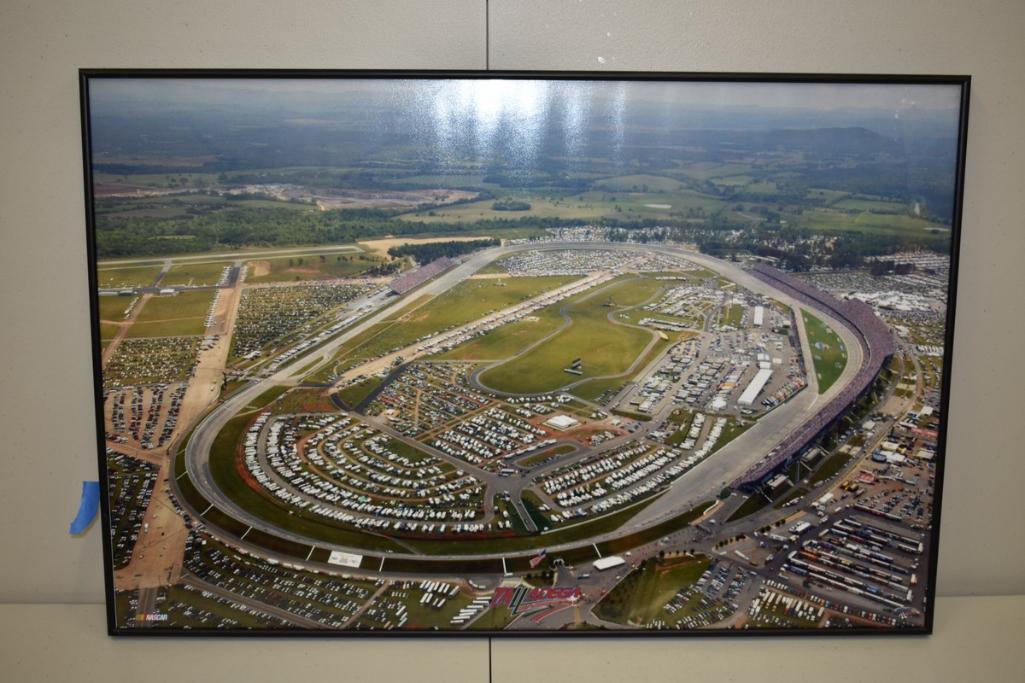 FRAMED PRINT TALLADEGA AERIAL VIEW OF TRACK