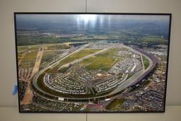 FRAMED PRINT TALLADEGA AERIAL VIEW OF TRACK