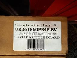 SANDUSKY UR361860PB4P-SV 18/60 Z-BEAM BOLTLESS 4 STEEL SHELVES W/PARTICLE BOARD