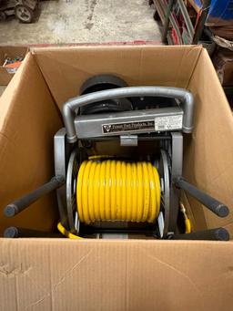 POWER PORT PRODUCTS 100' AIR TOOL HOSE ON CART, GRAPHITE STEEL CORE, NEW IN BOX