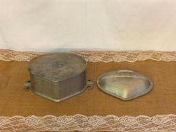 GUARDIAN SERVICE WARE HEAVY ALUMINUM ROASTING PAN WITH LID, APPROX 7"X9"X7" WITH HANDLES 11"