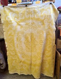 VINTAGE WOOL BLANKET, APPROX 132" X 116"