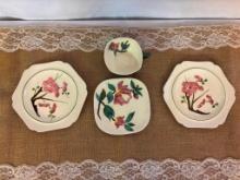 VINTAGE RED WING POTTERY CUP & SAUCER "BLOSSOM TIME" PATTERN (1940's - 1950's), AND