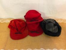 ELMER FUDD'S DELIGHT! THE MOUNTIE TROOPER BLACK EAR FLAP INSULATED HAT WITH THREE MEN'S