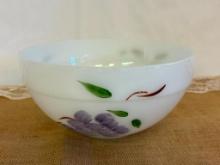 VINTAGE ANCHOR HOCKING FIRE KING GAY FAD MILK GLASS MIXING BOWL, 8 5/8" DIAMETER X 4 1/4"H, WITH