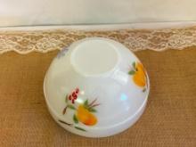VINTAGE ANCHOR HOCKING FIRE KING GAY FAD MILK GLASS MIXING BOWL, 8 5/8" DIAMETER X 4 1/4"H, WITH