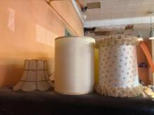 (3) VINTAGE LAMPSHADES, ONE HAS STAINS ON BACKSIDE