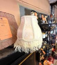 (2) VICTORIAN STYLE LAMPSHADES, APPROX 7"T, APPROX 9.5" ACROSS