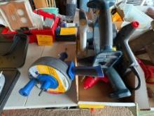 DRILLS, COBRA 25' DRUM AUGER, TRUE VALUE STAPLER, RYOBI SKIL SAW, NO BATTERIES