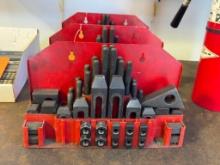 LOT WITH MACHINE CLAMPING KIT; STEP BLOCKS, STUDS, BLOCK, CLAMPS