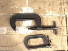 CINCINNATI TOOL 4" C-CLAMP AND CHICAGO 3" C-CLAMP