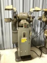 ROCKWELL DOUBLE END PEDESTAL GRINDER, MODEL: 23-115, 1/2 H.P., 208/220/410V, 3450/2850 R.P.M., 60...