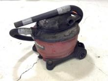 CRAFTSMAN WET/DRY VAC, HOSE NOT ORIGINAL, WITH MISC. ATTACHMENTS IN CABINET
