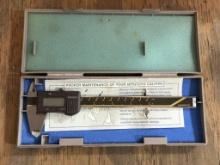 MITUTOYO DIAL CALIPER, MODEL: CD-6"B WITH CASE