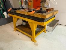 GRANITE SURFACE PLATE WITH STEEL BASE, 30" X 60"