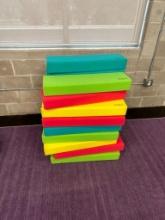 LARGE ASSORTMENT OF ACTIVITY SPONGE BLOCKS; RECTANGULAR SHAPE, 4"D X 8" X 28"L, APPROX. 24 CT. AND