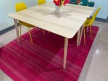 IKEA TABLE, NATURAL WOOD, RECTANGULAR TABLE TOP, 30-5/8"X 55-1/8"L X 29-1/2"H,