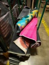 LOT WITH (5) RUGS, VARIOUS COLORS, SIZES: 8' UP TO 12'