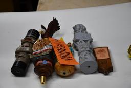 (5) TAP HANDLES: SURFER DUD, ANGRY ORCHARD, GALLO W ROSE, SILVER TOTEM, ANHEISER BUSCH GOLDMEAR