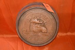 MOOSEHEAD ON TAP ADVERTISMENT BARREL TOP, MADE OF FOAM, 20" DIA