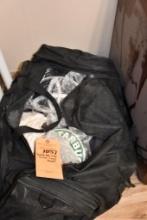 DUFFEL BAG FILLED W/MISC. SIGNS/SAMPLES