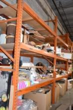 (2) SECTIONS TEAR DROP PALLET RACKING, 6 SHELVES TOTAL, EACH SECTION 134"H X 94"W X 42"D, NO