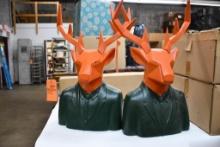 (2) JAGERMEISTER HALLOWEEN STAG DISPLAYS, 1 DAMAGED