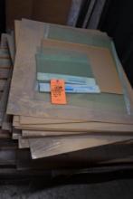 2 STACKED SKIDS OF PLEXIGLASS, 37" X 28", 50" X 33", MISC.