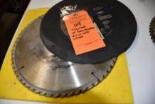 ASSORTED SAW BLADES AND CUT-OFF WHEEL - 12"