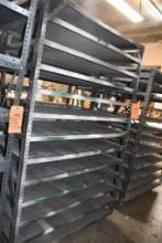 METAL SHELVING UNIT ON CASTERS, 4'W X 2'D X 78"H