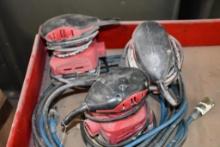 (3) TOOL SHOP ELECTRIC PALM SANDERS W/EXTENSION CORD
