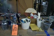 CONTENT OF TABLE & TABLE (IF WANTED): PNEUMATIC SPRAYERS & MISC.
