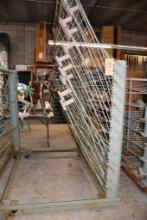 12 SHELF ADJUSTABLE METAL MESH DRYING RACK, 3" CASTERS, 65"H X 78"W X 44"D