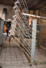 12 SHELF ADJUSTABLE METAL MESH DRYING RACK, 3" CASTERS, 65"H X 78"W X 44"D