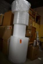 (2) PARTIAL & 1 FULL ROLL BUBBLE WRAP, 1 PARTIAL ROLL PACKING FOAM
