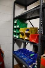 5 SHELF METAL SHELVING UNIT W/CONTENTS: NUTS, BOLTS, WASHERS, BRACKETS, MISC., 87"H X 36"W X 18"D