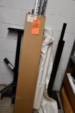 METAL STANDS, LEGS, TELESCOPING UPRIGHTS & MISC. AGAINST THE WALL