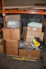 CONTENTS ON SKID UNDER SECTION OF PALLET RACKING: ASSORTED AD DISPLAYS