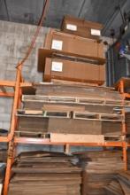 3 TIERS OF PALLET RACKING CONTENTS: ASSORTED BOXE3S, LIDS, DIVIDERS