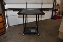 METAL GAME/PUB TABLE WITH DROP DOWN LEAVES, UNIT PICTURED IS A REPRESENTATIVE, TABLE IS IN 3