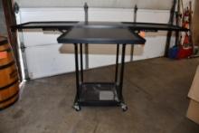 METAL GAME/PUB TABLE WITH DROP DOWN LEAVES, UNIT PICTURED IS A REPRESENTATIVE, TABLE IS IN 3