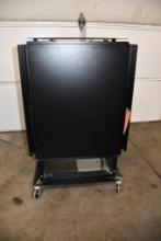 METAL GAME/PUB TABLE WITH DROP DOWN LEAVES, UNIT PICTURED IS A REPRESENTATIVE, TABLE IS IN 3