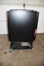 METAL GAME/PUB TABLE WITH DROP DOWN LEAVES, UNIT PICTURED IS A REPRESENTATIVE, TABLE IS IN 3