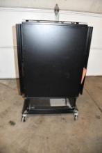 METAL GAME/PUB TABLE WITH DROP DOWN LEAVES, UNIT PICTURED IS A REPRESENTATIVE, TABLE IS IN 3